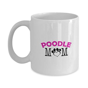 Imagem de Caneca divertida para casal de poodle – Poodle Dad – Poodle Mom – Presentes para amantes de poodle – Ideia exclusiva de presentes de cerâmica (Mom)