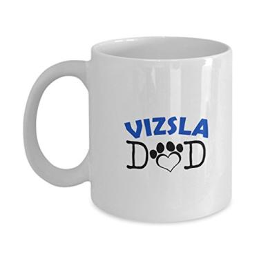 Imagem de Caneca divertida para casal Vizsla – Pai Vizsla – Mãe Vizsla – Presentes apaixonados por vizsla – Ideia exclusiva de presente de cerâmica (papai)