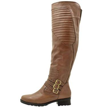 Imagem de BOTA MONTARIA FEMININA OVER COURO CONFORT 9111 BRANDY (37, 9111 BRANDY)