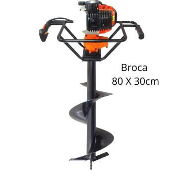 Imagem de Perfurador de Solo Vulcan Trent VPS520 2T 52cc 2,5hp de Alta Potência Com Broca 80x30cm Com Pino Trava Ideal Para o Plantio na Atividade Rural