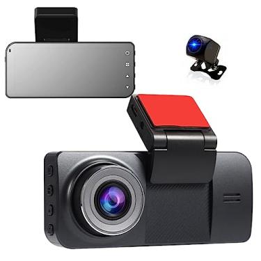 Imagem de XRC TECH Câmera DVR para carro 4K + 1080p com duas câmeras dianteiras e traseiras integradas WiF App Controle GPS Track com UHD 2160p visão noturna modo lapso de tempo gravação G-sensor monitor de estacionamento