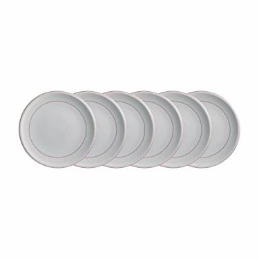 Imagem de Estojo com 6 Pratos Rasos em Porcelana, Modelo Redondo Oca, Decoração Jericoacoara, Multicor, Porcelana Schmidt