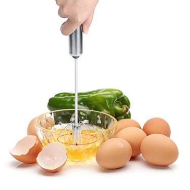 Imagem de Batedor de Ovos, Batedor de Ovos de Aço Inoxidável de 13,4 Polegadas, Batedor de Batedor de Mão Batedeira Fácil Batedor Misturador para Fazer Creme, Bater, Bater e Mexer
