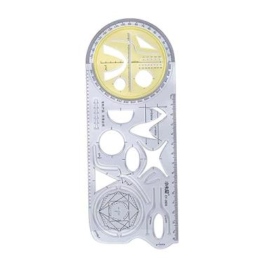 Imagem de WeiLaiKeQi Régua geométrica, estêncil de medição, modelo de desenho, réguas de desenho, Estilize um