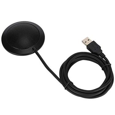 Imagem de Microfone de Mesa, Captador Omnidirecional USB 360 Graus Com Som de Malha de Metal para Sistemas XP/Vista/7/8/10 e Mac OS