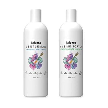 Imagem de Kit Especial Shampoo Creme Gentleman + Condicionador Limpante Kiss me Softly + Leaven in Crème Glacê - Kah-Noa