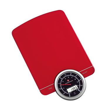 Imagem de Zassenhaus Balança digital retrô de cozinha, vermelha