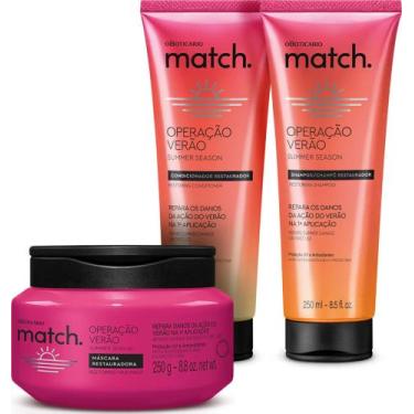Imagem de Combo Match Operação Verão: Shampoo 250ml + Condicionador 250ml + Másc