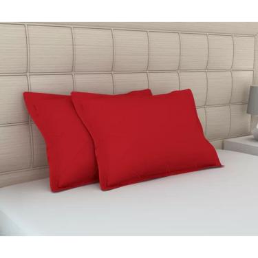 Imagem de Kit de Fronhas Matelassê Zono Enxovais 2 peças em Malha 100% Algodão Vermelho