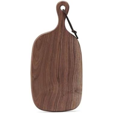 Imagem de Placas De Charcutaria De Madeira Reutilizáveis, Com Alça Servindo Bandeja Tábua De Queijo Tábua De Corte De Madeira Pizza Pão Placas De Jantar De Madeira Fácil Limpeza,Tábua De Madeira Pequena,Hil