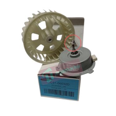Imagem de Motor Duto Secagem helice e porca para Samsung Lava E Seca wd0856/Wd8854/wd106/WD10/WD11/DC31-00032D DL-7806 SSWC 17.5VDC