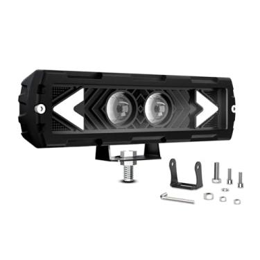 Imagem de 1 pçs 6 polegada led barra de luz trabalho condução luz nevoeiro lâmpada trabalho com substituição drl para jeep carro caminhão barco utv atv motocicleta