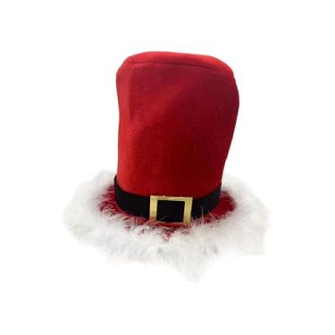 Imagem de oshhni Chapéu de natal chapéu de natal chapéus engraçados chapéu de papai noel traje de natal para festivais vestir-se celebrações de máscaras