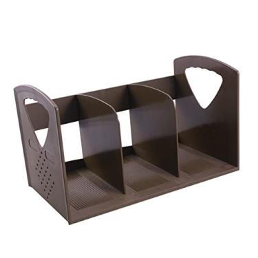 Imagem de Wood Storage Shelves Minimalist Desk Wooden Display Stand White Bookshelves Albums Desktop Organizer Plastic Desktop Bookshelves Book Rack Bookshelf Portable Office Bookshelf White (Color : Coffee,
