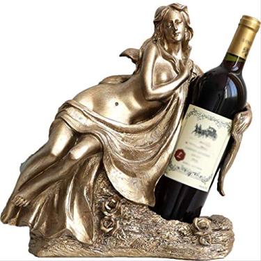 Imagem de CZDYUF Wine Rack - Armário de vinho Rack de vinho Home TV Gabinete Artesanato Decorações （34 * 31 cm） lofty ambition