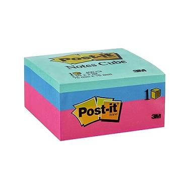 Imagem de Post-it Notes, 7,6 cm x 7,6 cm, 1 cubo, notas adesivas favoritas número 1 dos EUA, onda rosa, remoção limpa, reciclável (2027-RCR)