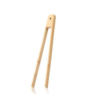 Imagem de Pegador de Fritura Salada Petisco Churrasco Bambu Pinça Pegador Fácil Green Bamboo - 30 cm