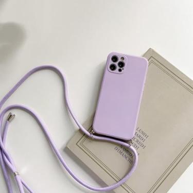 Imagem de Capa de telefone de silicone líquido com alça de colar crossbody para Huawei P20 P30 P40 Lite P50 Pro Y6 Y7 Y8P Y9a Y9s Y9 Prime 2019, X10, para P40 Pro Plus