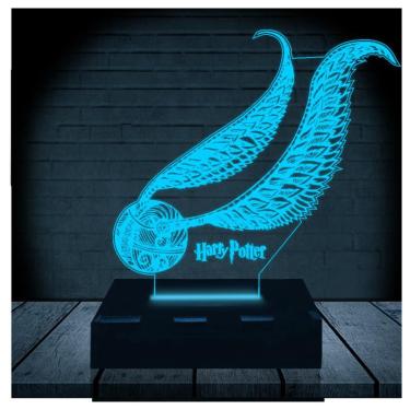 Imagem de Luminária Led 3d Harry Potter hp Pomo de Ouro Abajur