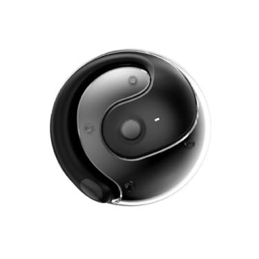 Imagem de Fones de ouvido abertos JM13, fones de ouvido de condução de ar - Bluetooth 5.4, som estéreo HiFi, fones de ouvido esportivos sem fio com controle de toque, estojo de carregamento portátil com cordão