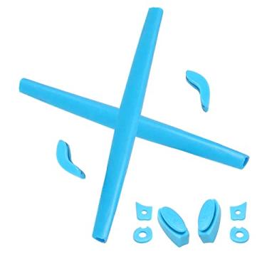 Imagem de EZReplace Kits de borracha de substituição para protetores de nariz e meias auriculares para óculos de sol Oakley Juliet - Serve para Oakley Juliet (azul celeste)