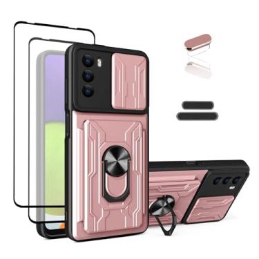 Imagem de LMDAMZ Capa carteira para Motorola Moto G52, compartimento para cartão de crédito, porta deslizante, design portátil, camada dupla, híbrida, amortecedora, proteção amortecedora, adequada para mulheres