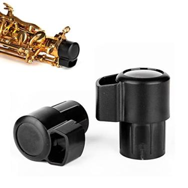 Imagem de CCeCCe Pacote com 2 plugues de plástico para saxofone alto, tampas de plástico para saxofone, peças de substituição universais para saxofones sopranos, acessórios de instrumento musical