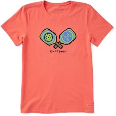 Imagem de Life is Good Camiseta feminina de algodão floral de manga curta, gola V, Superpower Daisy, Manga laranja, G