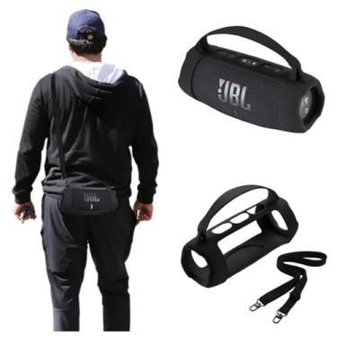 Imagem de Nbike Capa De Silicone Adequada Para JBL Charge 5, Capa Wi-Fi, Alça De Ombro Ajustável, Caminhadas Ao Ar Livre, Transporte De Viagem