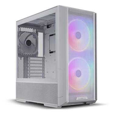 Imagem de GABINETE GAMER LANCOOL 216 RGB BRANCO COM 2 FAN ARGB 160mm FRONTAL E 1 FAN PWM de 140 mm TRASEIRA