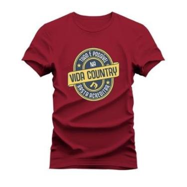 Imagem de Camiseta 100% Algodão Estampada Unissex Shirt Vida Country Tudo é Possivel-Unissex