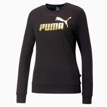 Imagem de Moletom Puma Feminino Com Capuz Essentials Metalic Crew-Feminino