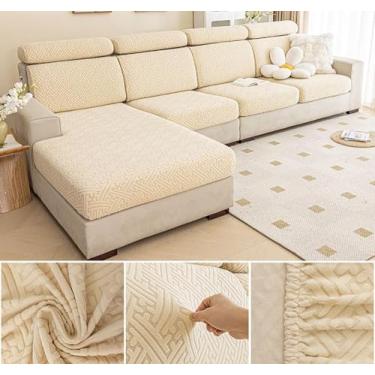 Imagem de Sofá De Estiramento Slipcover Sofá Capa Protetor De Móveis Sofá Macio Com Fundo Elástico Para Crianças, Poliéster Spandex Jacquard Tecido (B,Amarelo Begw02)
