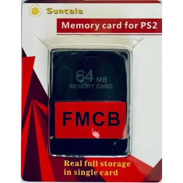 Imagem de Suncala Cartão de memória de jogo atualizado de 64 MB - alta velocidade, Macboot gratuito FMCB 1.966, cartão de memória PS2, permite backups de jogos de disco rígido, Ethernet ou USB