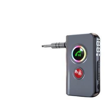 Imagem de HIZYZ Receptor transmissor adaptador 2 em 1 sem fio Bluetooth 5.4 de 3,5 mm, conector AUX para carro, música, áudio, fone de ouvido, receptor, viva-voz