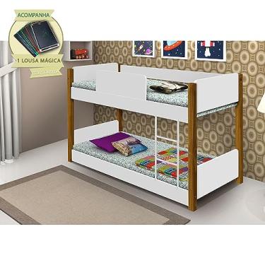 Imagem de Beliche Infantil Valentina Juvenil - Branca E Mel Incluso Lousa Mágica