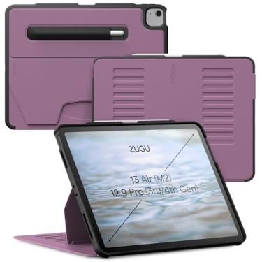 Imagem de Zugu Case Capa protetora fina para iPad Air de 13 polegadas M3 2025 e M2 2024 e 12,9 polegadas (3ª/4ª geração), capa protetora fina com carregamento e armazenamento do Apple Pencil, despertar/hibernar
