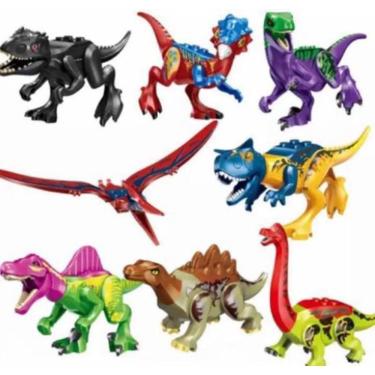 Imagem de Blocos De Montar Jurássico Kit T Rex Bronto Dinossauros