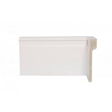 Imagem de Kit com 30 Barras Rodapé de Poliestireno 12cm x 20mm Sobre por Frisado Casa Grassi 7,2m Branco