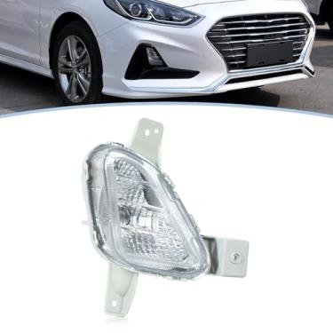 Imagem de JESYMBX Lâmpada de neblina do para-choque dianteiro do passageiro direito com lâmpada de halogêneo lâmpada de corrida diurna para Hyundai SONATA 2018-2019