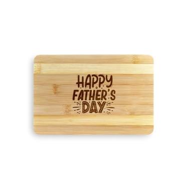Imagem de Tábua de cortar feliz dia dos pais, presente para o pai, tábua de corte de bambu, ideia de presente de inauguração de casa, aniversário, ideia de presente de Natal (grande (45 x 30 cm)