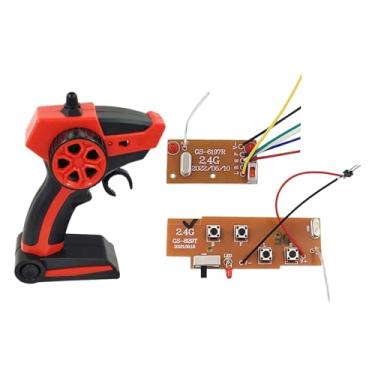Imagem de simhoa Módulo de controle remoto, transmissor e receptor de substituição de modificação do de rádio rc 4 canais para crawler de carro hobby rc, Vermelho