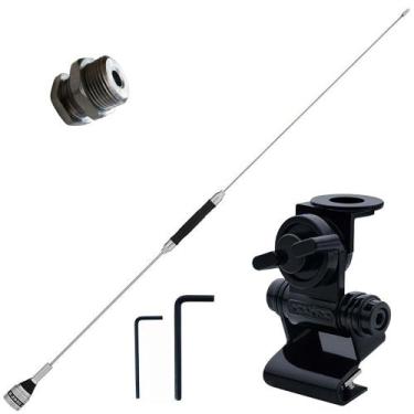 Imagem de Kit Antena Enfeite Px 67cm Suporte Porta Malas Capu Parafuso Fixar - A