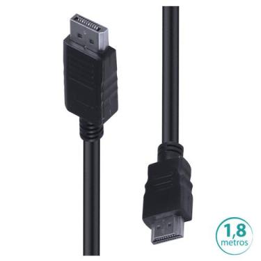 Imagem de Cabo Displayport para HDMI 1.4V 1.8M HDP18 (7908020916703) - Vinik