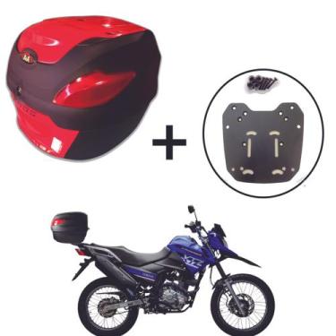 Imagem de Baú 41 litros Awa Proos com Bagageiro para Crosser 150, Vermelho