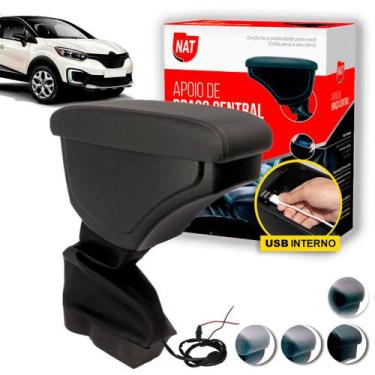 Imagem de Apoio de Braço Renault Captur Ano 2017 Até 2021 C/ Usb - Nat, Grafite 