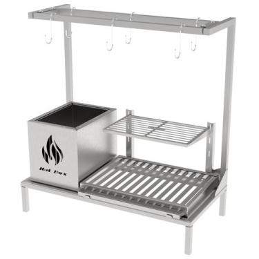 Imagem de Churrasqueira Parrilla Para Alvenaria 68X34 com Firebox + 1 Grelha Arg