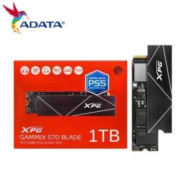 Imagem de SSD XPG GAMMMIX S70 BLADE 1TB,PS5 M.2 2280 NVMe, Leitura 7400MBs e Gra