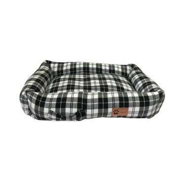 Imagem de Cama Cães e Gatos Xadrez Tamanho G - Valley Pet, Branco