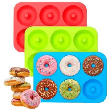 Imagem de Kit 3 Forma De Donuts Rosquinhas Doces Silicone Antiaderente - Things 